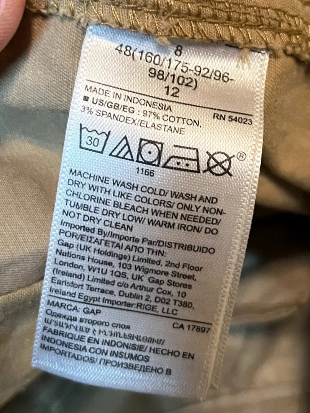 GAP Girlfriend Khaki Pants Size 8